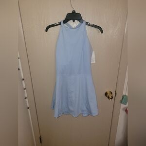 All In Motion Light Blue Active Dress With Scrunchie Back L NWT Athleisure Prep